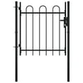 thumbnail image 1 of vidaXL Fence Gate Border Fencing Metal Fence Post with Spear Top Double Door, 1 of 13