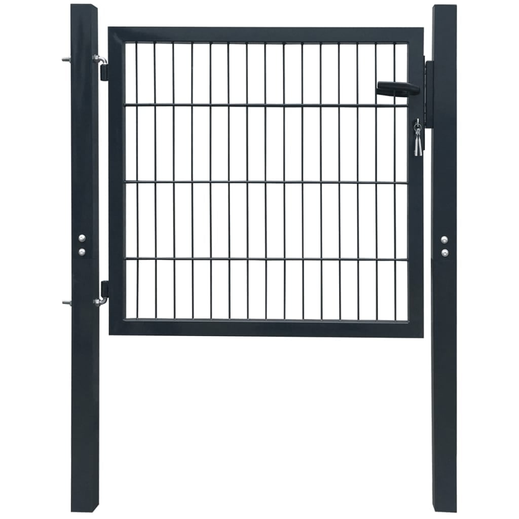 Anthracite Steel Garden Security Gate with Locking System