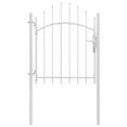 thumbnail image 1 of vidaXL Silver Steel Fence Gate with Metal Fence Post for Outdoor Patio Lawn, 1 of 35