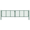 thumbnail image 1 of vidaXL Fence Gate Metal Fence Post Garden Gate for Outdoor Patio Steel Green, 1 of 16