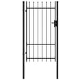 thumbnail image 1 of vidaXL Fence Gate Single Door with Spike Top Steel 3.3'x5.7' Black, 1 of 5