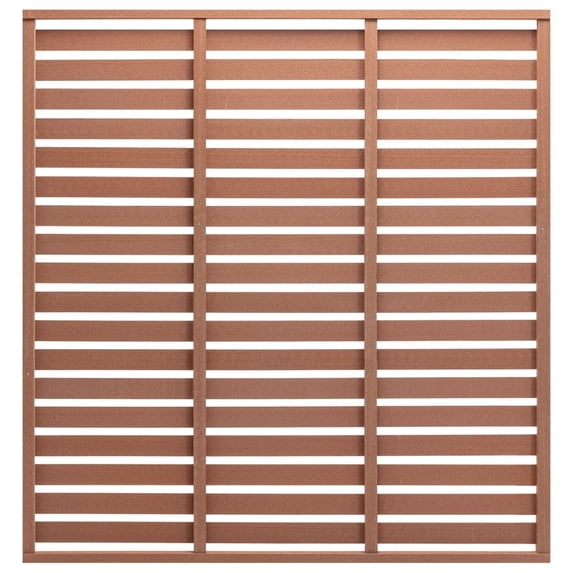 vidaXL Brown WPC Fence Panel Outdoor Garden Patio Privacy Barrier
