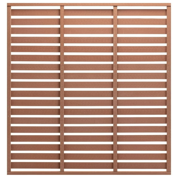 vidaXL Brown WPC Fence Panel Outdoor Garden Patio Privacy Barrier