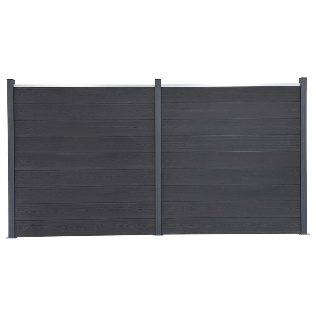 Fence Panel Set vidaXL Fence Panel Set Barrier Fence Wall with Post for Garden Yard ...