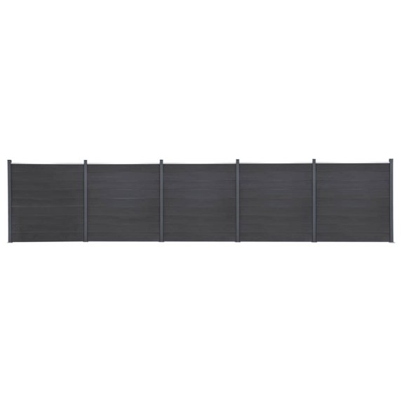 vidaXL Fence Panel Set Barrier Fence Wall with Post for Garden Yard Pool WPC