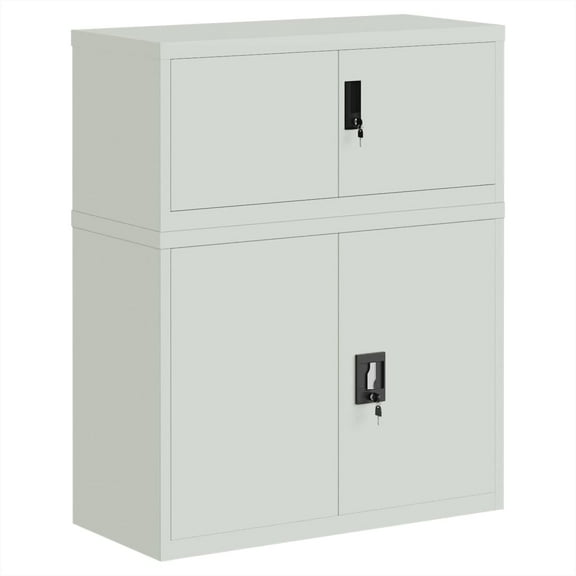 vidaXL File Cabinet Light Gray 35.4"x15.7"x94.5" Steel