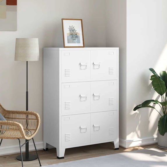 vidaXL File Cabinet Sideboard Storage Chest Cabinet for Home Office Steel