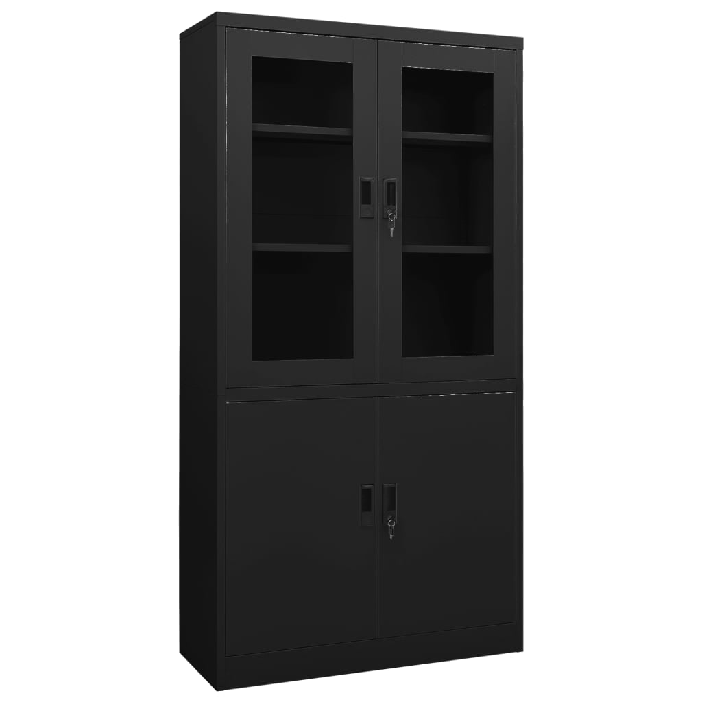 vidaXL Filing Storage Locker with Doors and Shelves