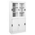 thumbnail image 1 of vidaXL Filing Cabinet Storage Office File Cabinet with Sliding Door Steel, 1 of 28