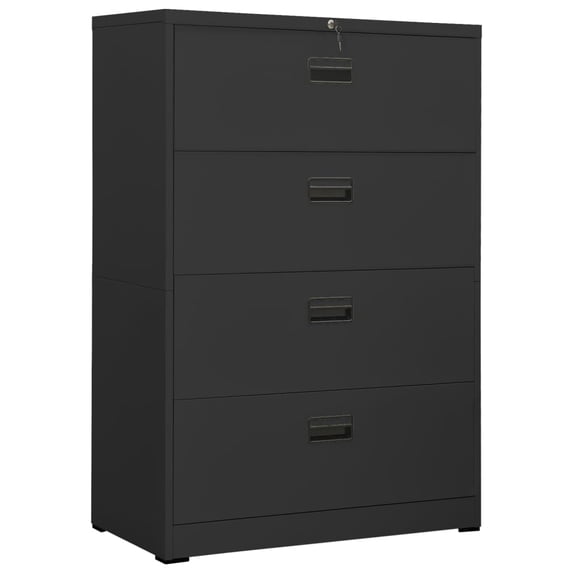vidaXL Filing Cabinet Under Desk Office File Cabinet Storage Cabinet Steel