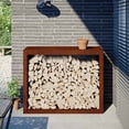 thumbnail image 1 of vidaXL Firewood Rack 39.4"x15.7"x31.5" Weathering Steel, 1 of 4