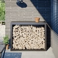 thumbnail image 1 of vidaXL Firewood Rack Anthracite 39.4"x15.7"x31.5" Steel, 1 of 4