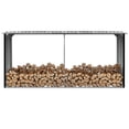 thumbnail image 1 of vidaXL Firewood Rack Log Storage Holder with Roof Galvanized Steel 129.9", 1 of 26