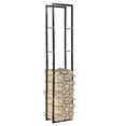 thumbnail image 1 of vidaXL Firewood Rack with Base Black Steel Organizer Log Holder Multi Sizes, 1 of 109