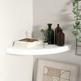 thumbnail image 1 of vidaXL Floating Corner Shelf Oak 9.8"x9.8"x1.5" MDF, 1 of 6