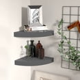 thumbnail image 1 of vidaXL Floating Corner Shelf Oak 9.8"x9.8"x1.5" MDF, 1 of 7