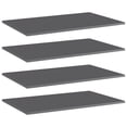 thumbnail image 1 of vidaXL Shelf Set of 4 High gloss grey Engineered wood, 1 of 4