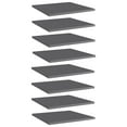 thumbnail image 1 of vidaXL Bookshelf Boards 8 pcs High Gloss Gray 15.7"x15.7"x0.6" Engineered Wood, 1 of 28