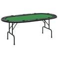 thumbnail image 1 of vidaXL Foldable 10 Players Poker Table, Blue/Green, 1 of 12