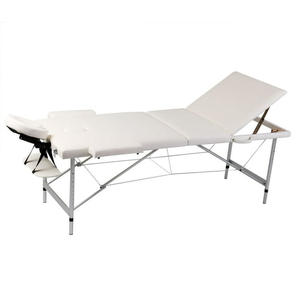 vidaXL Foldable Massage Table 3 Zones w/Aluminum Frame Relaxation Multi Colors