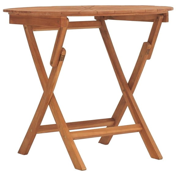 vidaXL Dining Table Outdoor Folding Patio Table for Porch Yard Solid Wood Teak