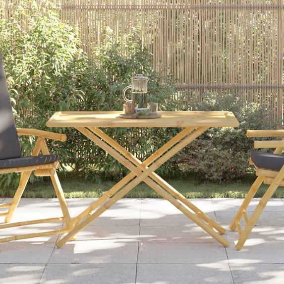 vidaXL Folding Patio Table 43.3"x21.7"x29.5" Bamboo