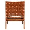 thumbnail image 1 of vidaXL Folding Relaxing Chair Accent Furniture for Living Room Real Leather, 1 of 4