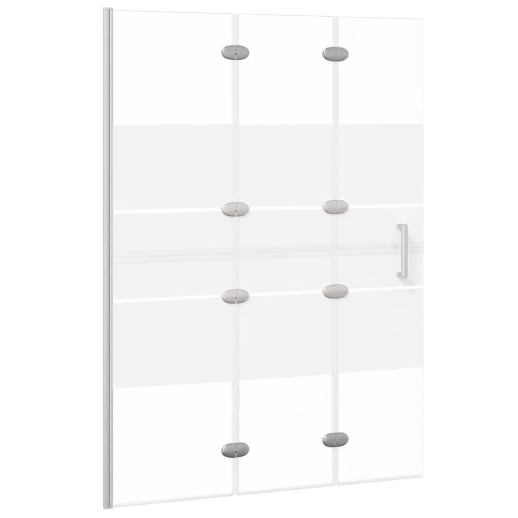 vidaXL Folding Shower Enclosure ESG 39.4"x55.1" White