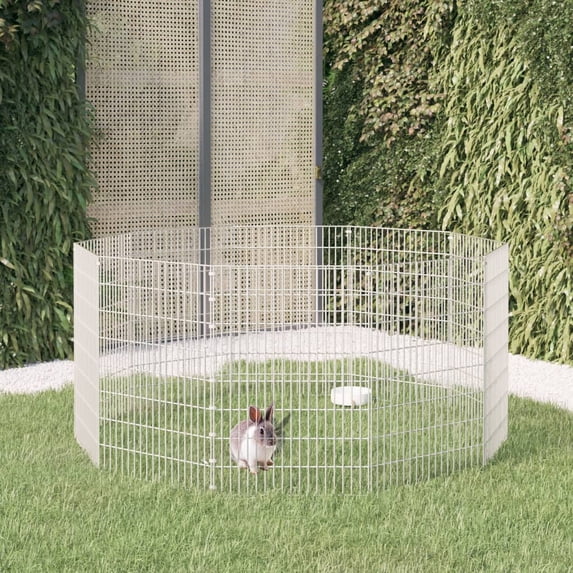 vidaXL Free Range Animal Enclosure 10-Panel 21.3"x31.5" Galvanized Iron