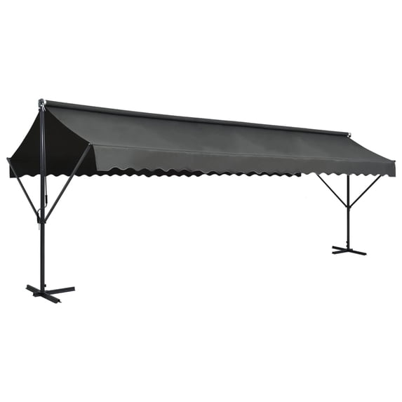 vidaXL Free Standing Awning Outdoor Retractable Awning Patio Sun Shade Shelter