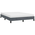 thumbnail image 1 of vidaXL Full Bed Frame, Velvet Upholstered Platform Bed Frame, Dark Gray, No Mattress, 1 of 10