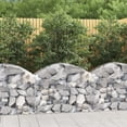 thumbnail image 1 of vidaXL Gabion Basket Arched Gabion Basket Planter for Flower Galvanized Iron, 1 of 4