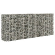 vidaXL Gabion Basket Galvanized Steel 33.5x11.8x78.7