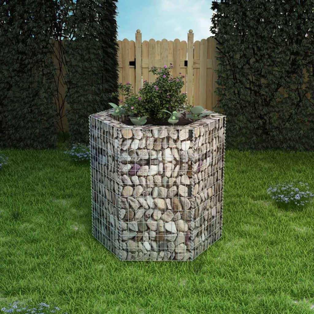 Hexagonal Galvanized Steel Gabion Raised Garden Bed