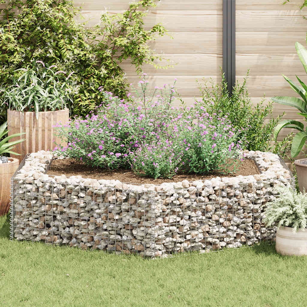 Hexagonal Silver Galvanized Steel Gabion Raised Garden Bed