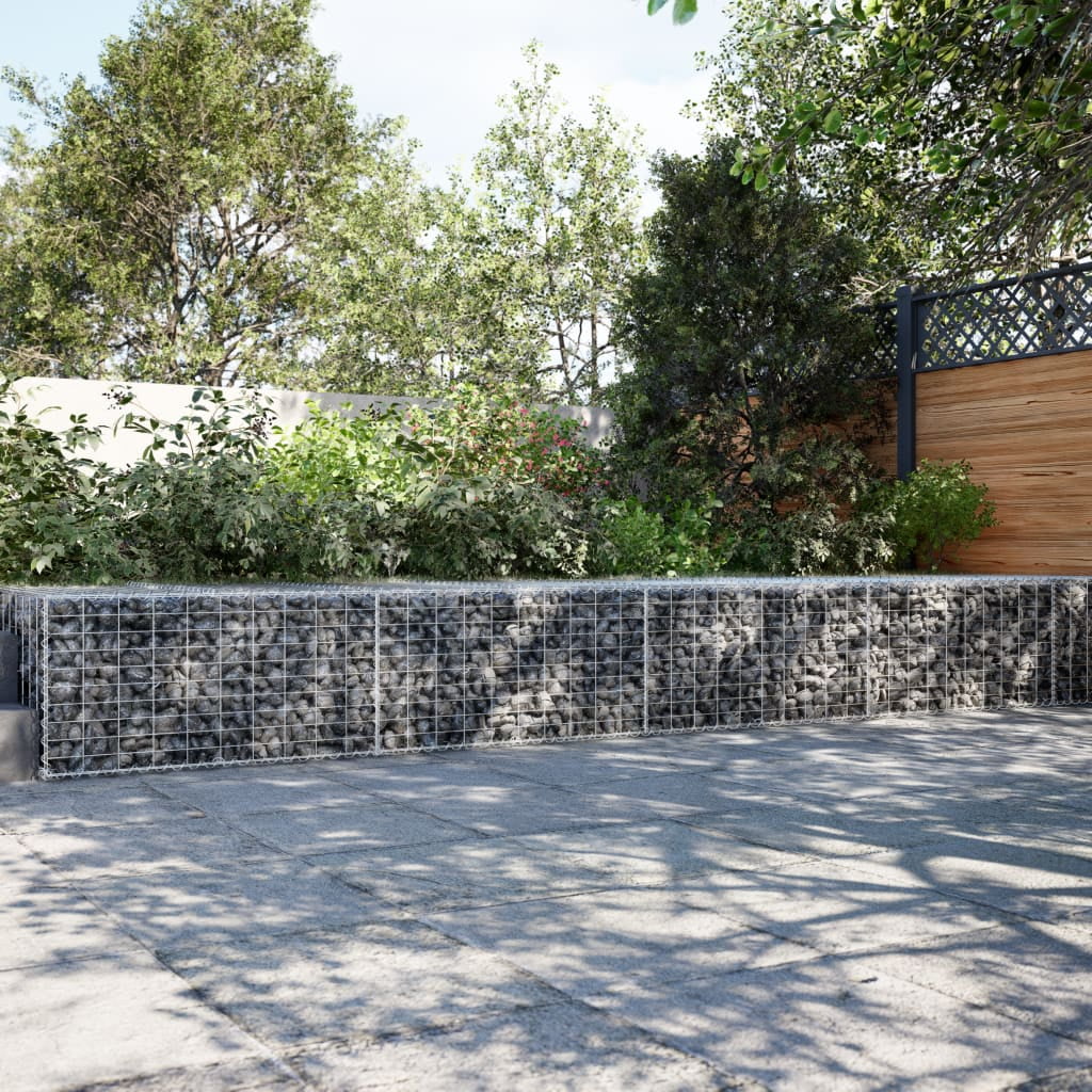 Galvanized Iron Gabion Basket with Cover, 36ft x 2ft x 3ft