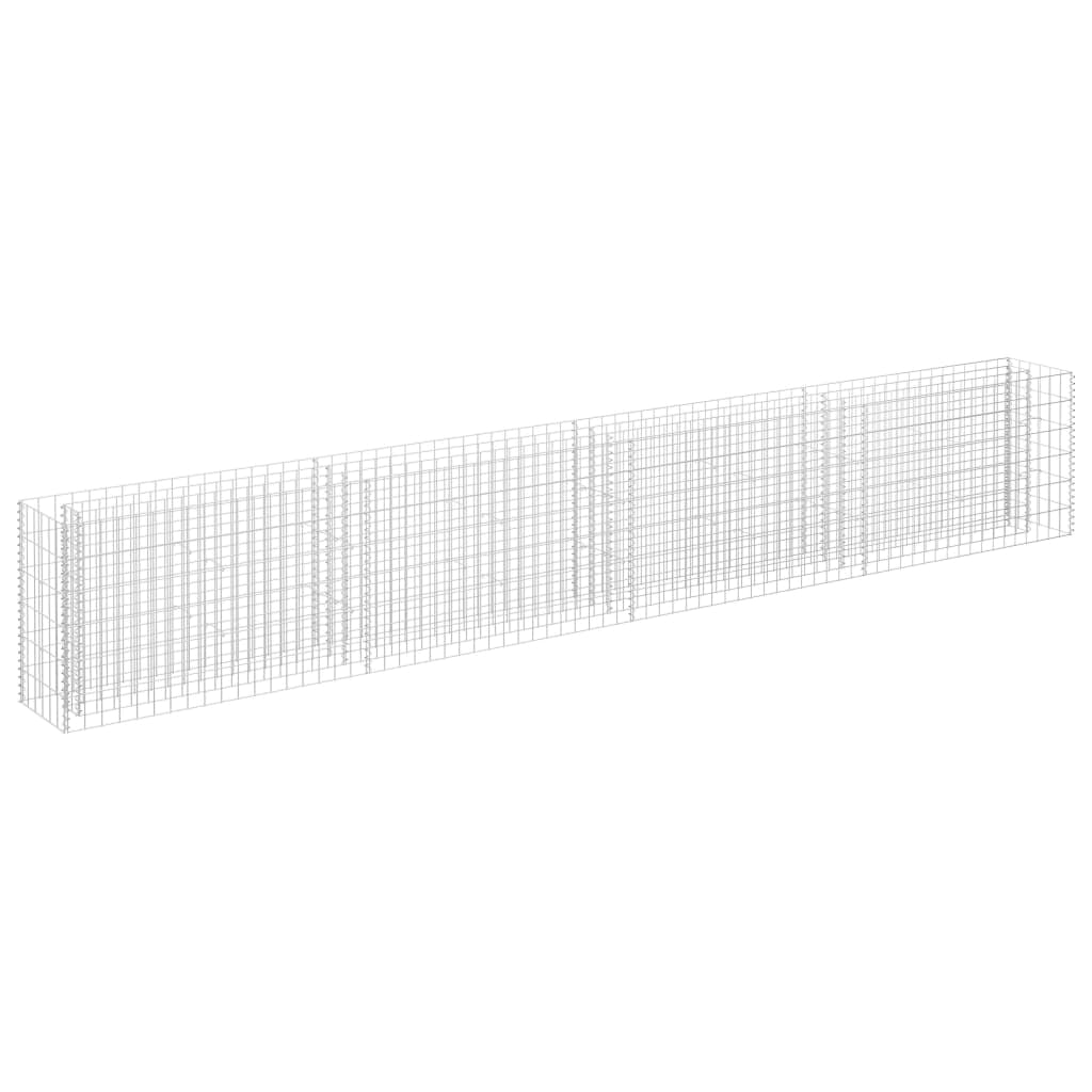 vidaxl-gabion-raised-bed-galvanized-steel-141-7-x11-8-x3-9-walmart