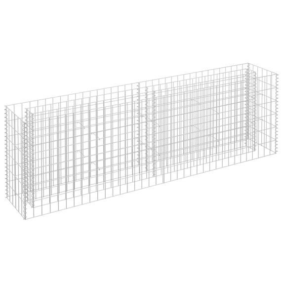 vidaXL Gabion Raised Bed Galvanized Steel 141.7"x11.8"x3.9"