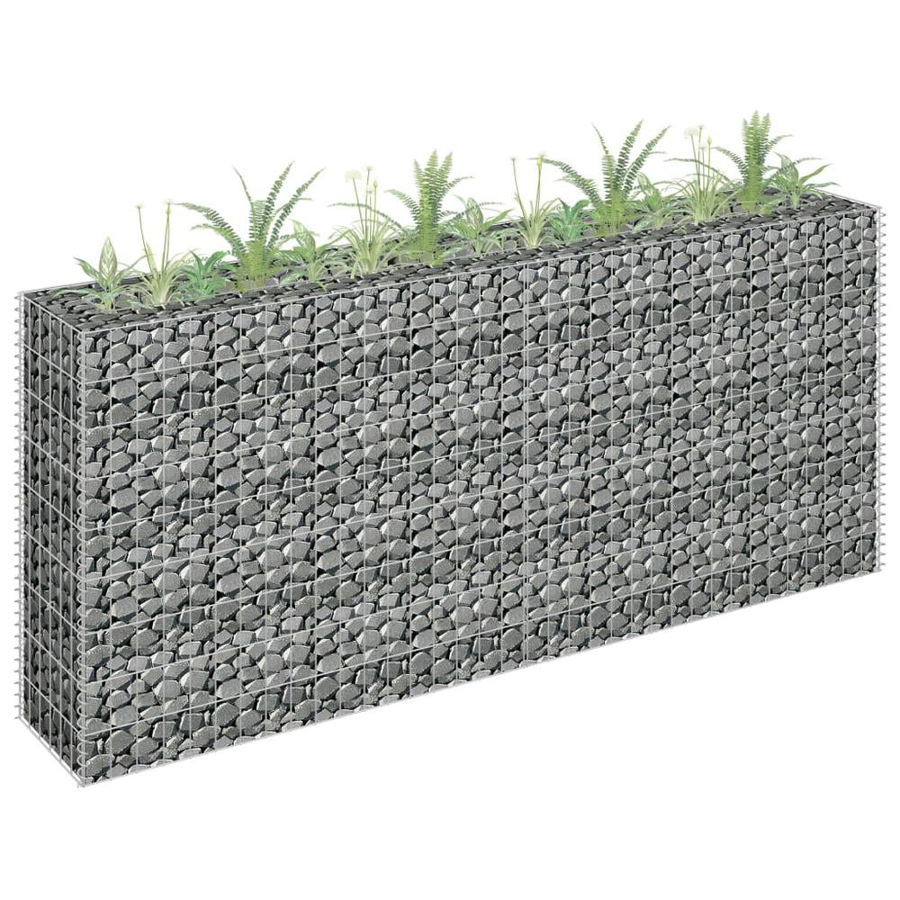 vidaXL Gabion Raised Bed Galvanized Steel 70.9"x11.8"x35.4", 145635