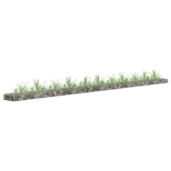 vidaXL Gabion Raised Bed Galvanized Steel 177.2"x11.8"x3.9"