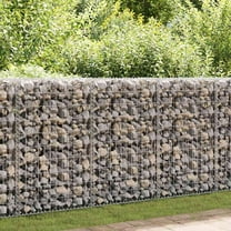 vidaXL Gabion Basket with Lids, Galvanized Steel Gabion Wall, High Load Capacity, 23.6"x11.8"x39.4"