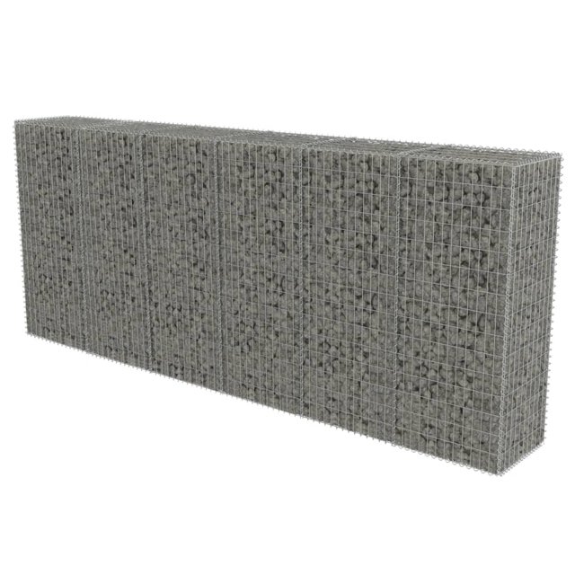 vidaXL Gabion Wall Gabion Basket Post Gabion Wall with Covers