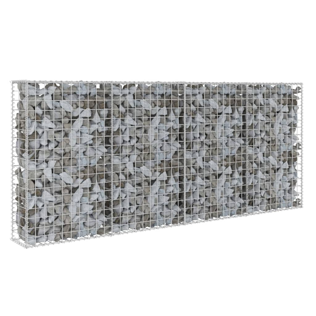 vidaXL Gabion Wall Gabion Basket Post Gabion Wall with Covers