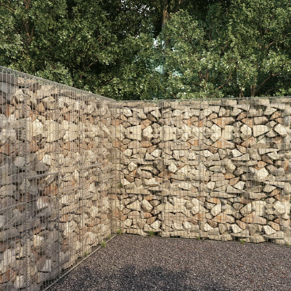 vidaXL Gabion Wall with Cover Galvanised Steel Costa Rica | Ubuy