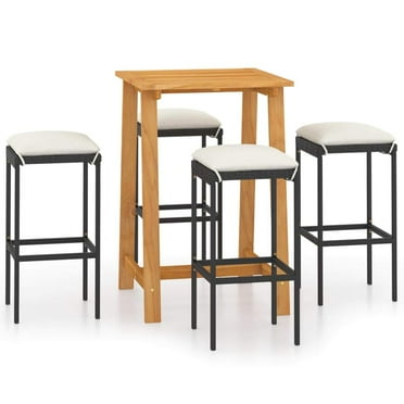 vidaXL Garden Bar Set Outdoor Patio Bar Stool Seating Multi Colors 3/5 Piece
