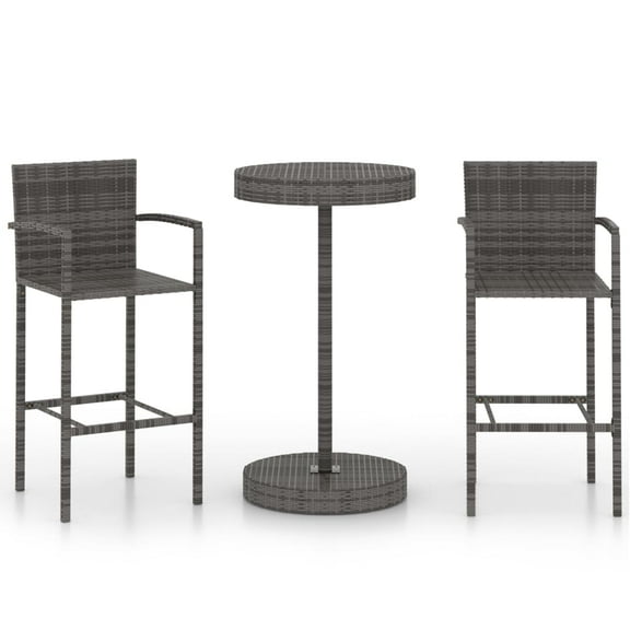vidaXL Garden Bar Set Poly Rattan Bistro Dining Seating Multi Colors 3/5 Piece