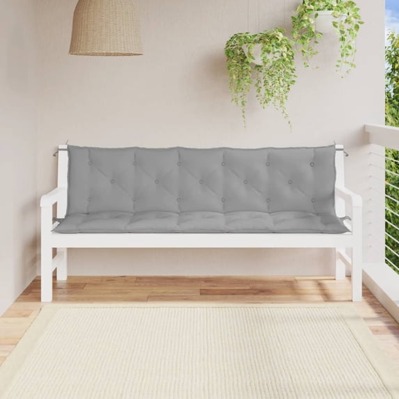vidaXL Garden Bench Cushions Outdoor Patio Seating Pad 2 Pcs Oxford Fabric
