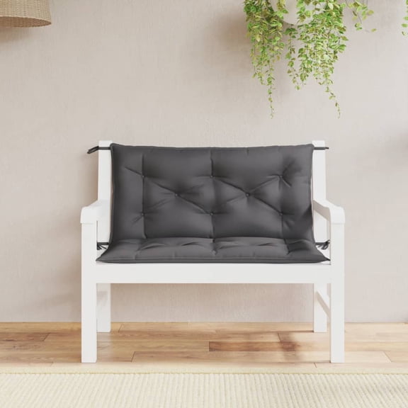 vidaXL Garden Bench Cushions Outdoor Patio Seating Pad 2 Pcs Oxford Fabric