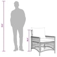 thumbnail image 1 of vidaXL Garden Chair with Cushions Grey Poly Rattan, 1 of 2