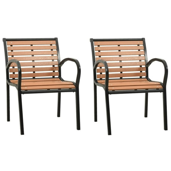 vidaXL Garden Chairs 2 pcs Wood, 47937